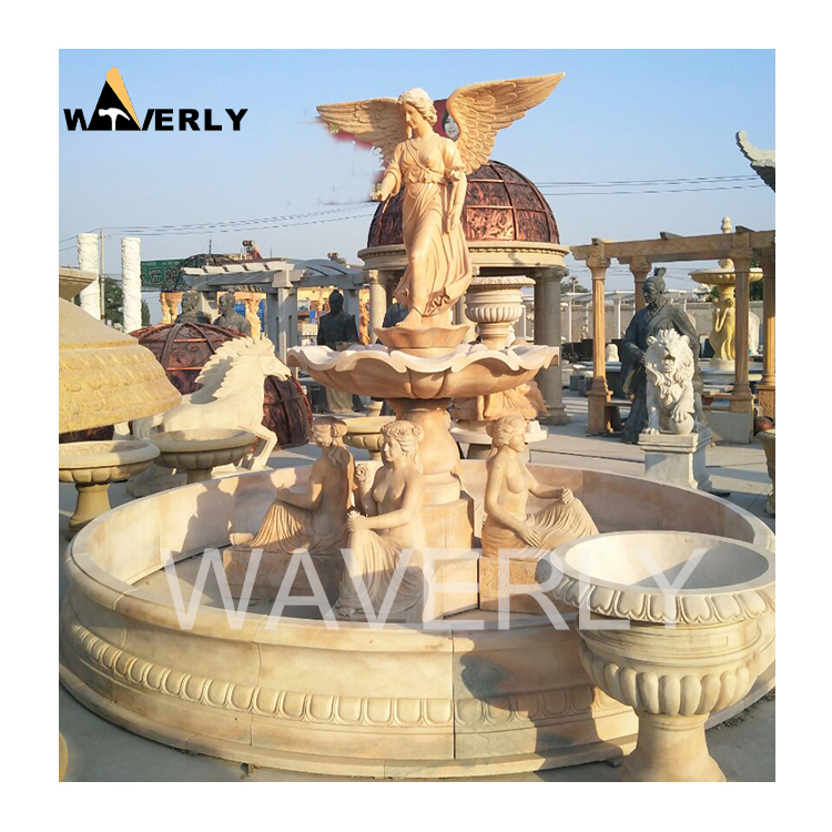 Garden Courtyard Marble Angel Sculpture Fountain MF-1128-1