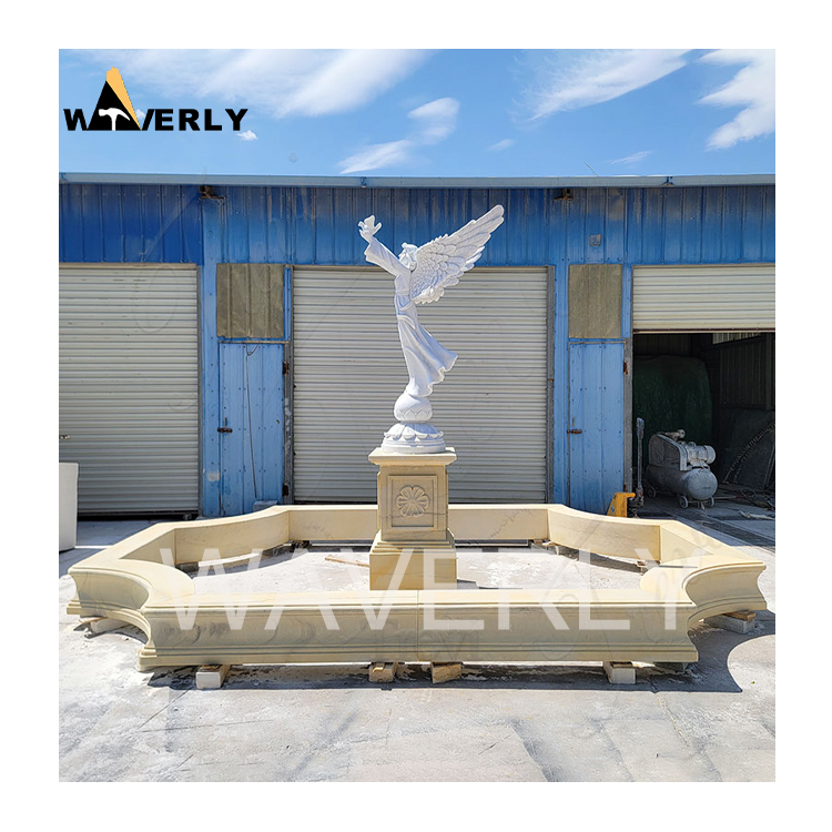 Garden Courtyard Marble Angel Sculpture Fountain MF-1128-1