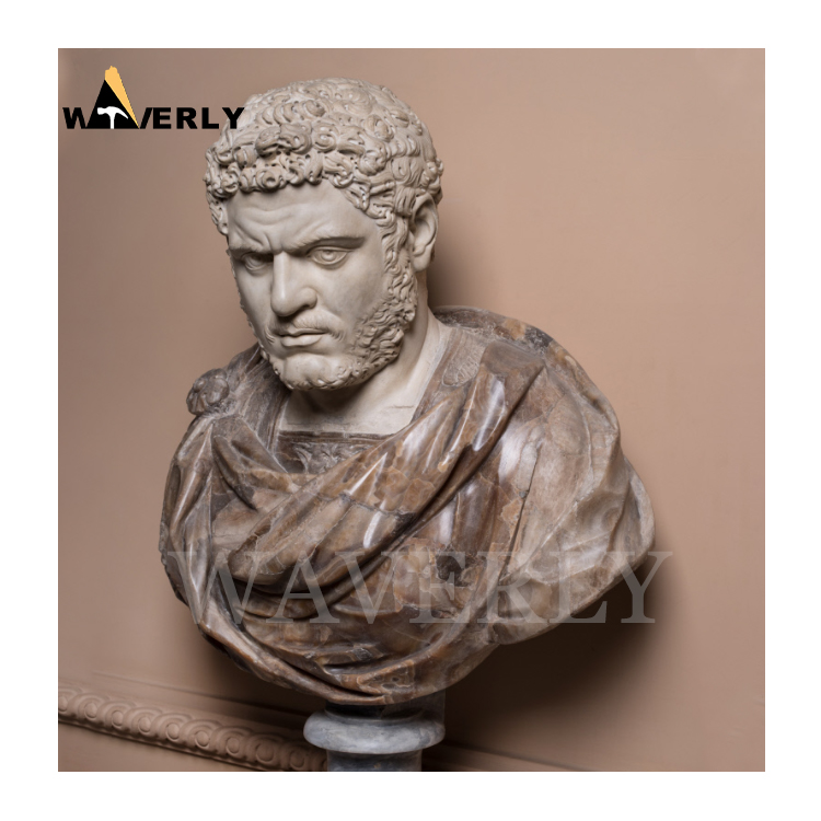 Hand Carved Marble Caracalla Bust Statue For Interior Home Decoration MF-1128-13