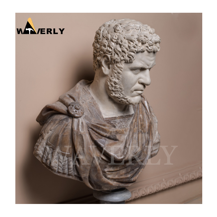 Hand Carved Marble Caracalla Bust Statue For Interior Home Decoration MF-1128-13