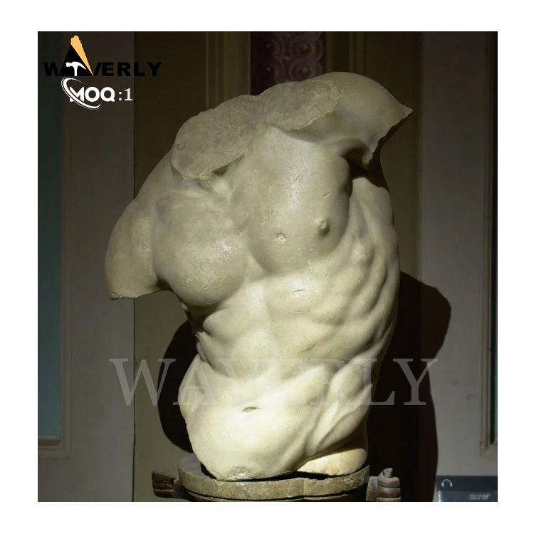 Hand Carved Indoor Outdoor Garden Marble Torso Statue MF-1128-16