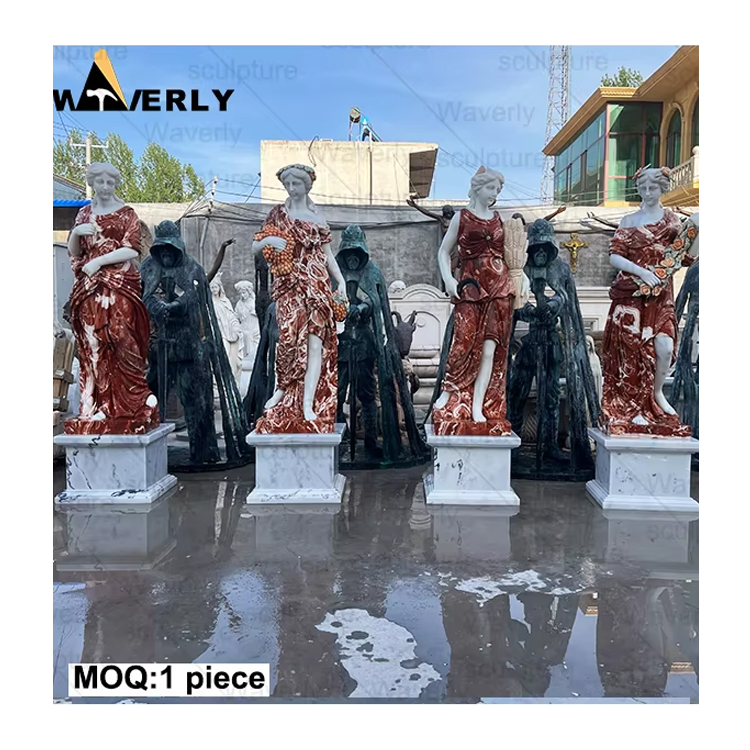 Custom Design Colorblock Greek Marble Four Seasons Statue MF-1128-20