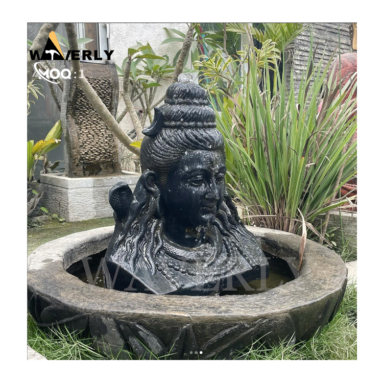 Custom Home Decor Lord Shiva Marble Statue Water Fountain MF-1128-26