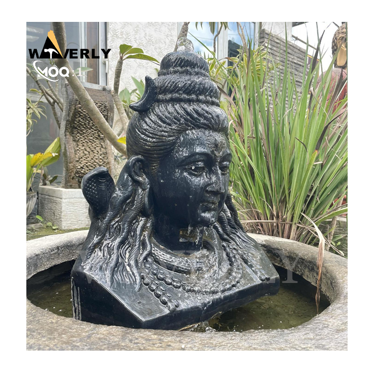 Custom Home Decor Lord Shiva Marble Statue Water Fountain MF-1128-26