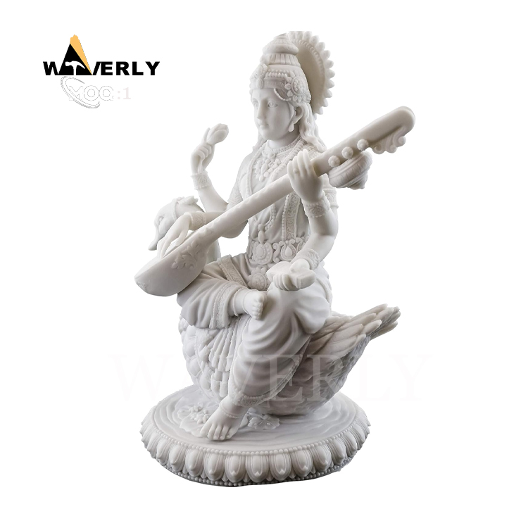 Hindu God Statue Marble Saraswati Statue MF-1128-28