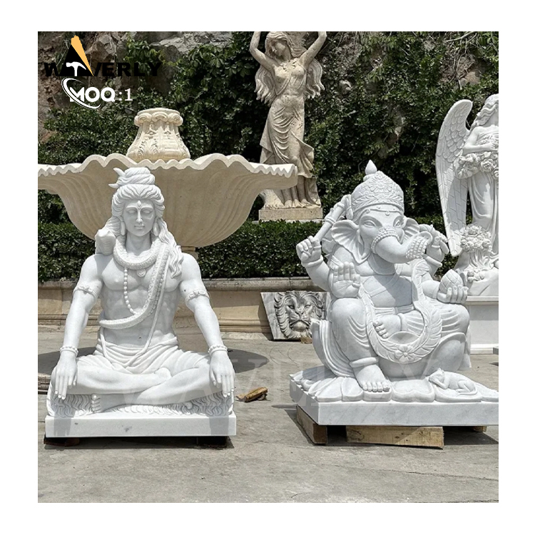 Outdoor Garden Indoor Decor Marble Shiva Statue MF-1202-1