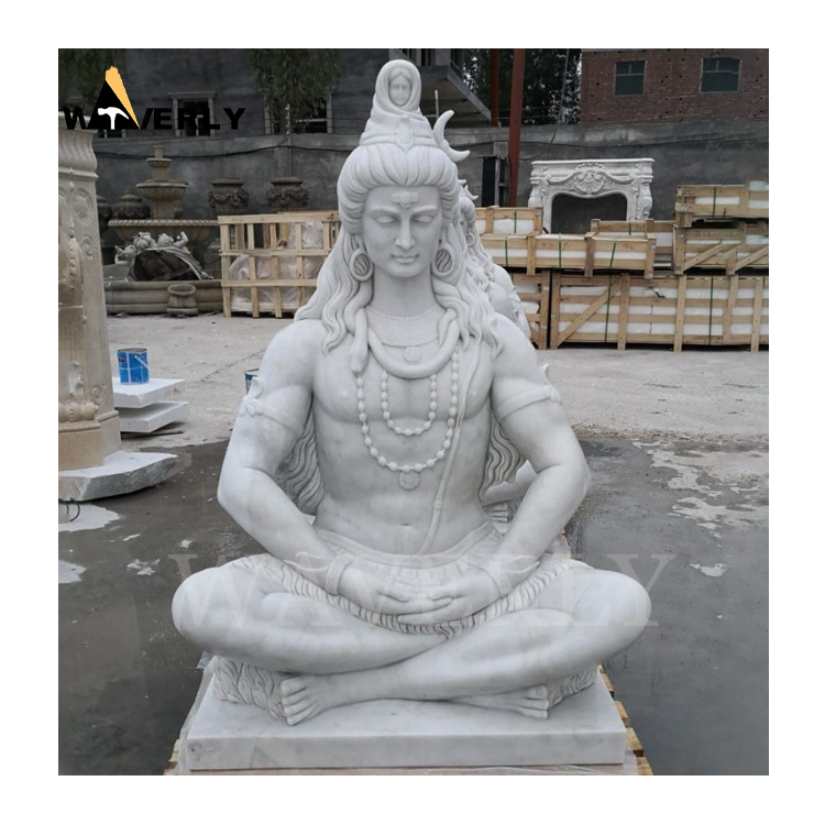 Outdoor Garden Indoor Decor Marble Shiva Statue MF-1202-1