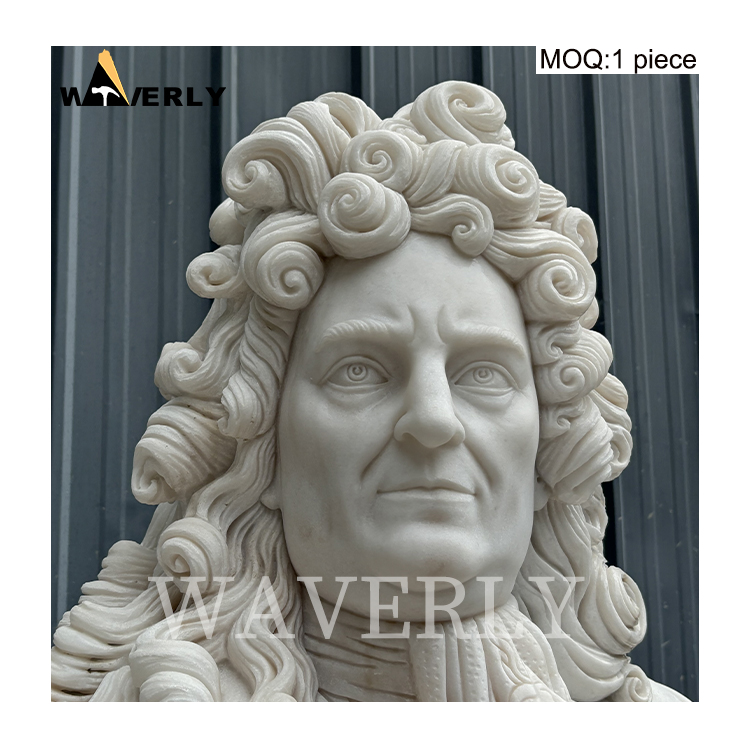 Hand Carved Marble Louis XIV Bust Statue e MF-1202-5