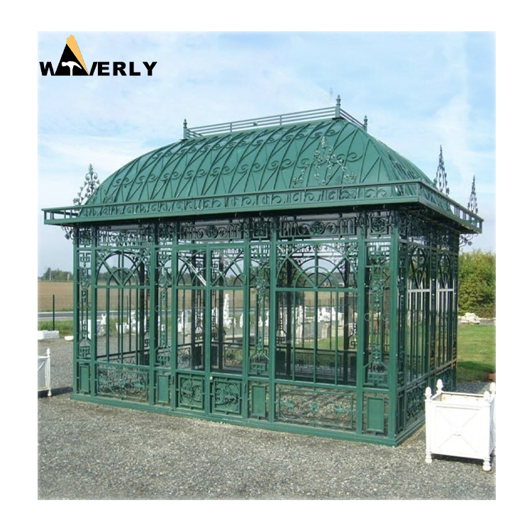 Landscape Decor White Cast Iron Gazebo  MF-1202-8