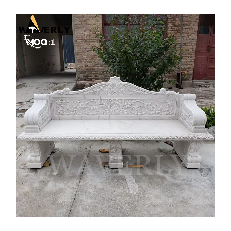 Garden Yard Art Marble Statue Bench  MF-1202-14