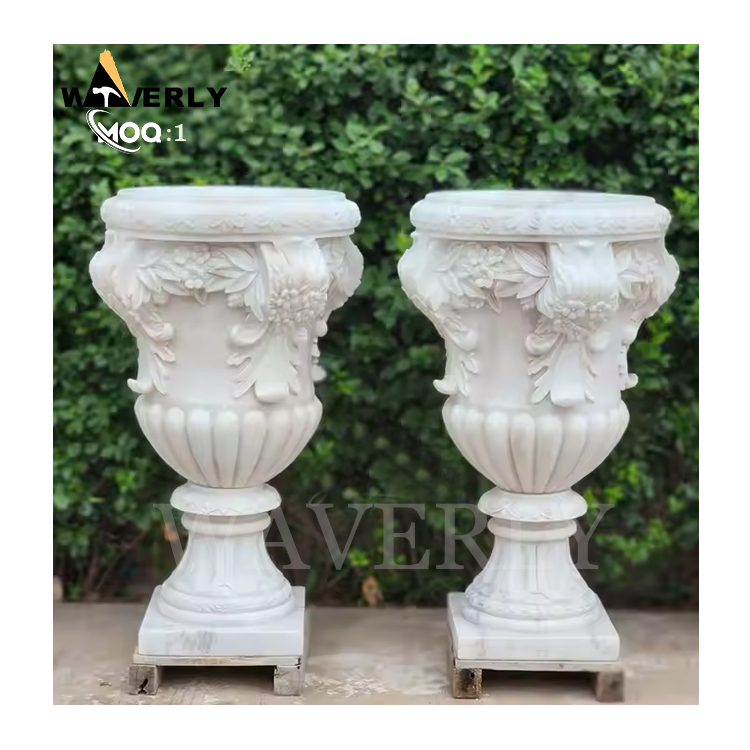 Custom Design Patio Landscape Marble Flower Pot  MF-1203-1