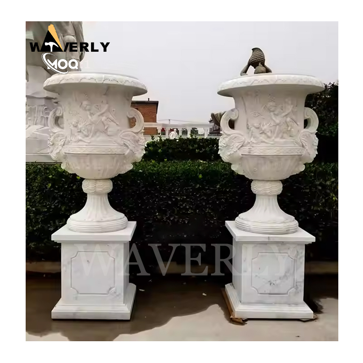 Custom Design Patio Landscape Marble Flower Pot  MF-1203-1