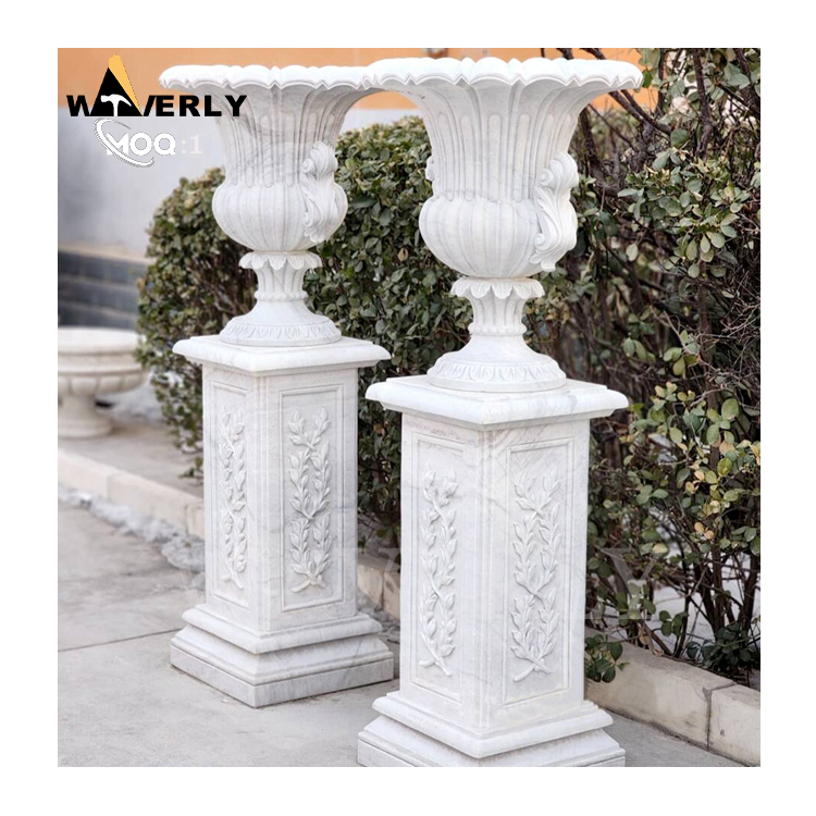 Custom Design Garden Courtyard Marble Flower Pots  MF24-1203-3