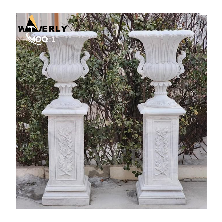 Custom Design Garden Courtyard Marble Flower Pots  MF24-1203-3