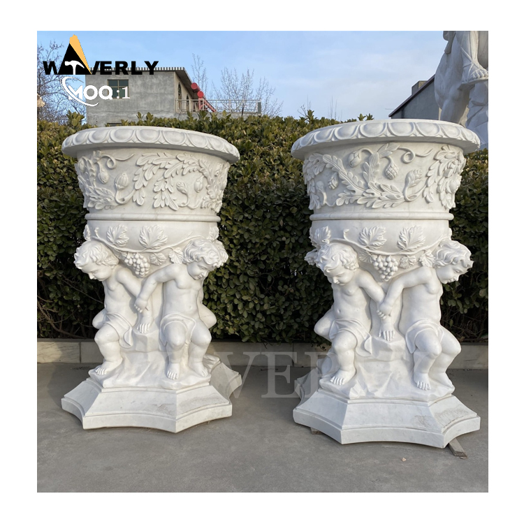 Outdoor Garden Natural Stone Flower Pot  MF24-1203-8