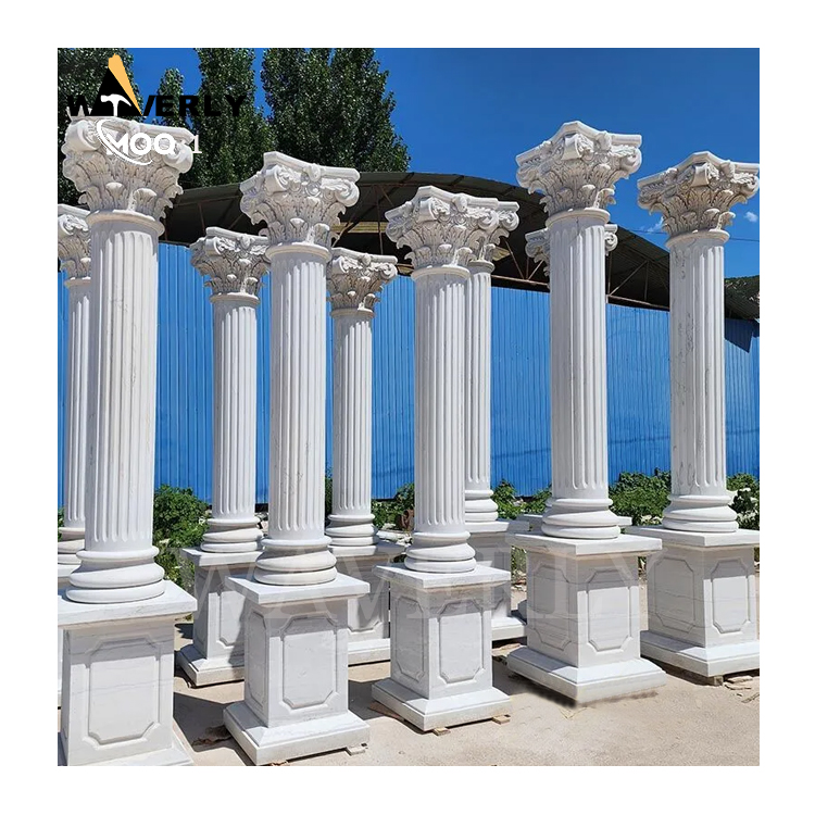 Hand Carved Outdoor Indoor Luxury Marble Columns  MF24-1203-9