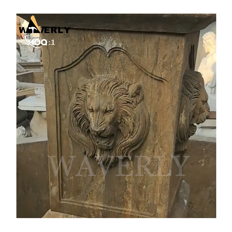 Courtyard Landscape Antique Lion Head Water Fountain MF24-1206-5