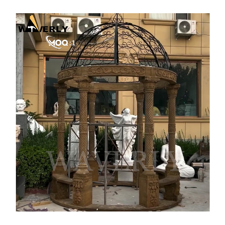 Custom Carved Decor Antique Style Garden Gazebo  MF24-1206-10