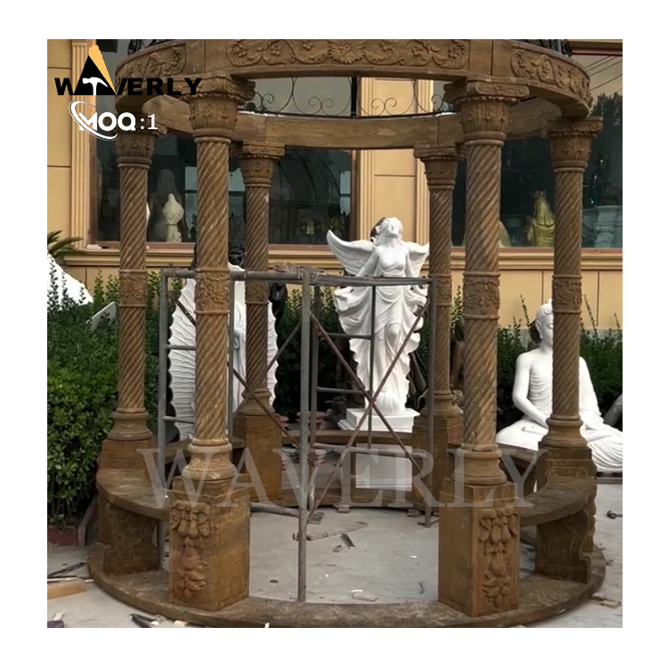 Custom Carved Decor Antique Style Garden Gazebo  MF24-1206-10