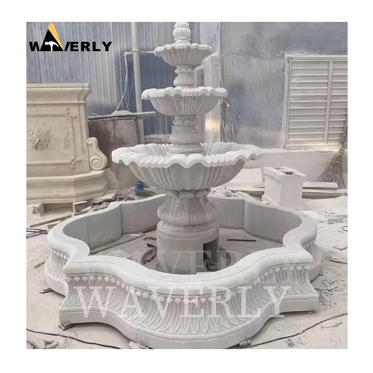 European Modern White Marble Fountain  MF24-1209-3