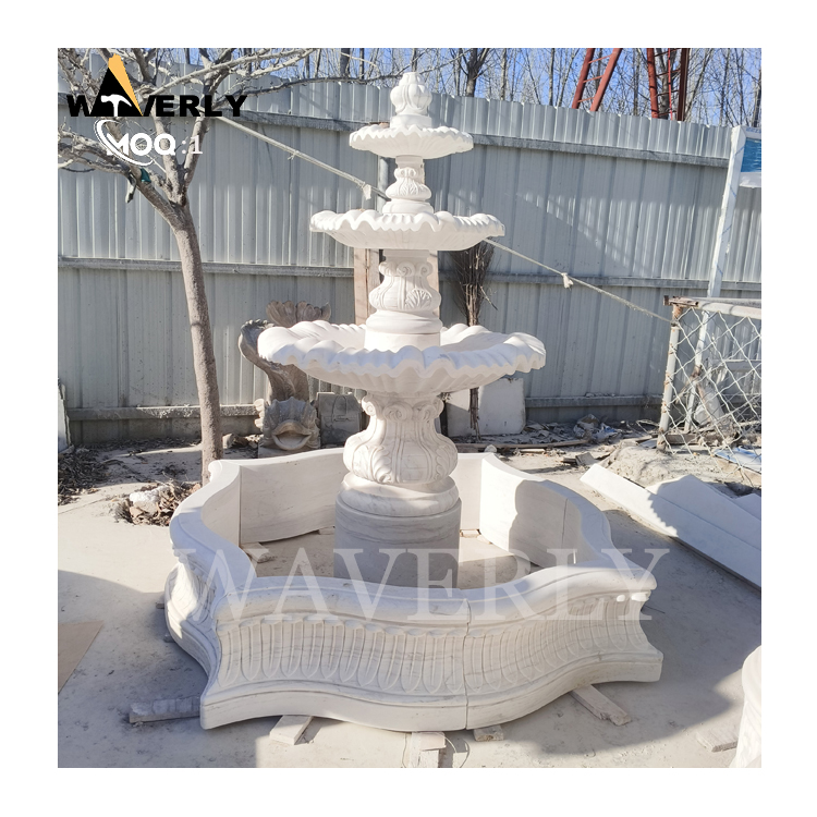 European Modern White Marble Fountain  MF24-1209-3