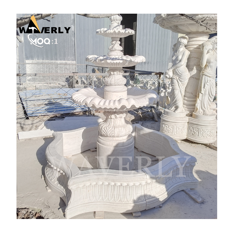 European Modern White Marble Fountain  MF24-1209-3