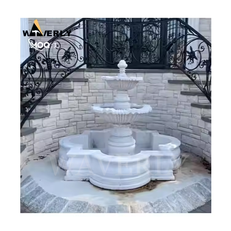 European Modern White Marble Fountain  MF24-1209-3