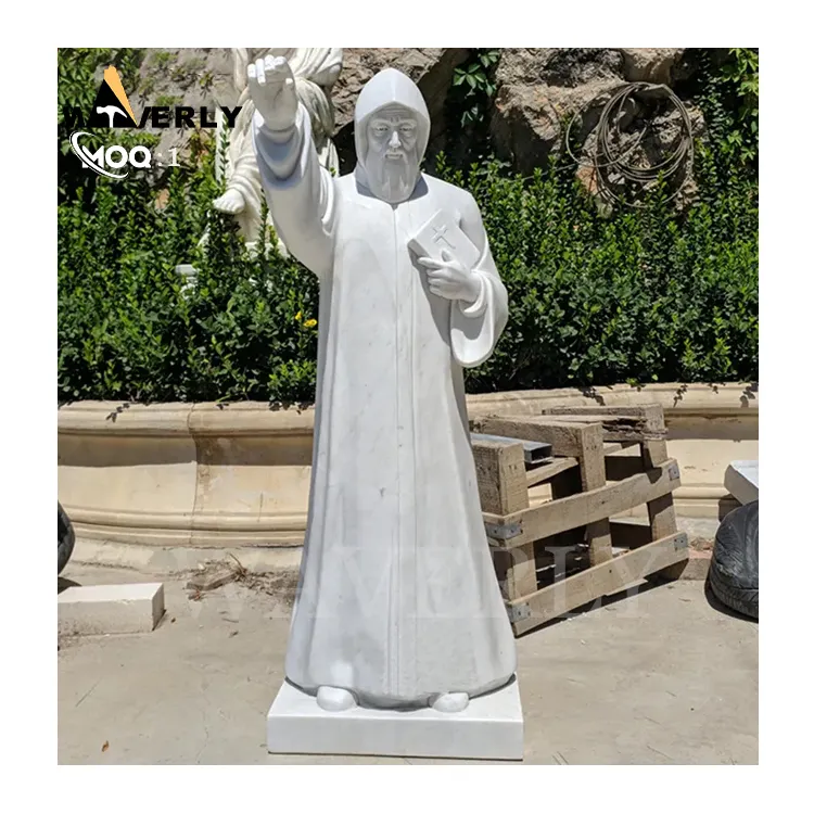 Life Size Marble Church Saint Charbel Statue  MF24-1209-6