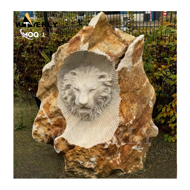 Garden Yard Decoration Marble Lion Statue  MF24-1209-8