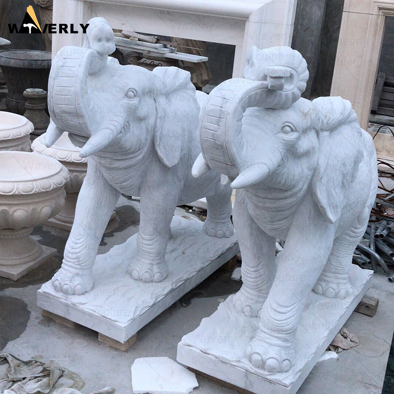 Custom Design Natural Stone Elephant Statue  MF24-121601