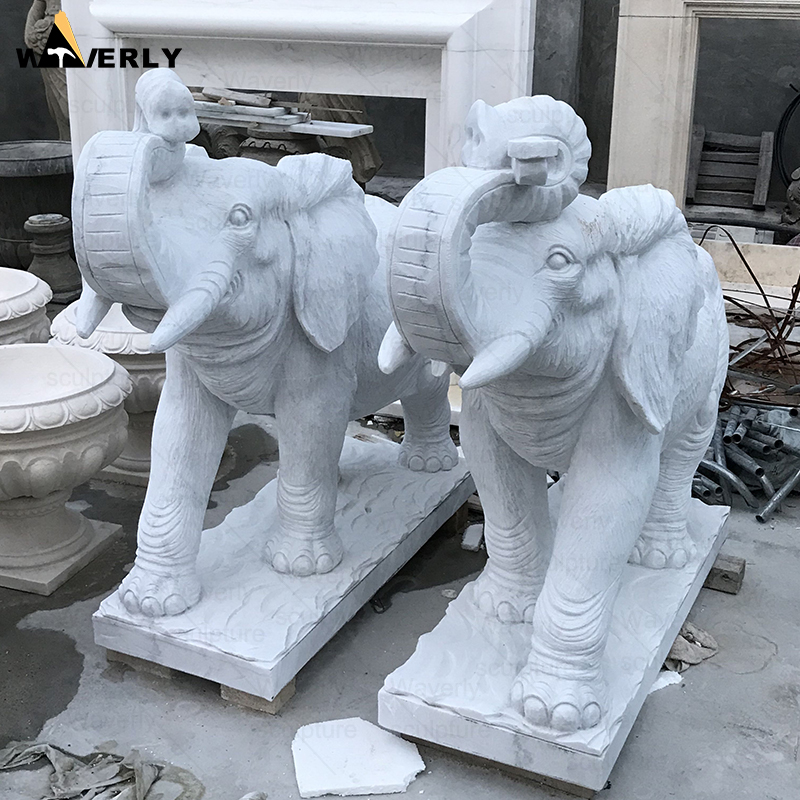 Custom Design Natural Stone Elephant Statue  MF24-121601