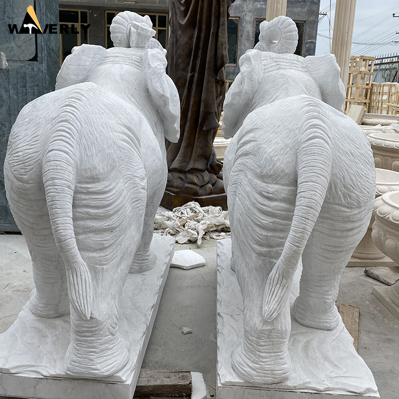 Custom Design Natural Stone Elephant Statue  MF24-121601