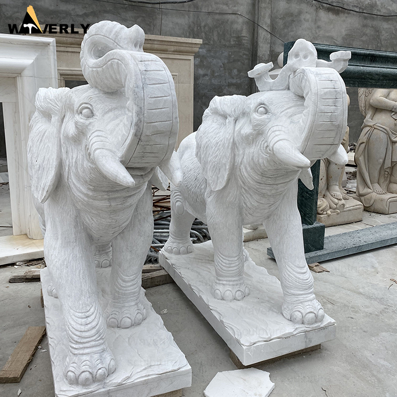 Custom Design Natural Stone Elephant Statue  MF24-121601