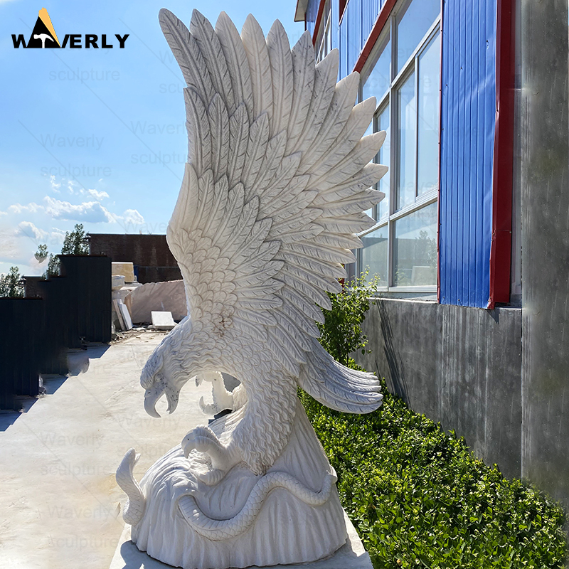 Large natural stone eagle statue MF24-121605