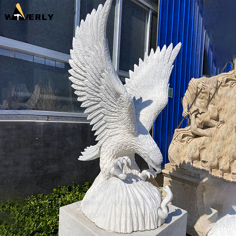 Large natural stone eagle statue MF24-121605