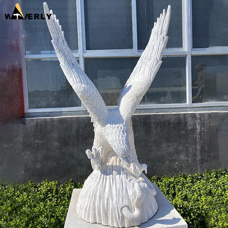 Large natural stone eagle statue MF24-121605