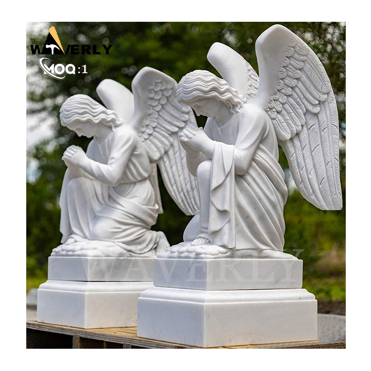 Hand Carved Cemetery Angel Statues Headstones  MF24-1217-2