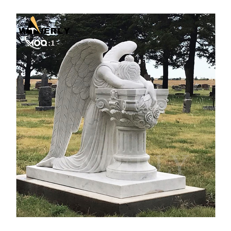 Hand Carved Cemetery Angel Statues Headstones  MF24-1217-2