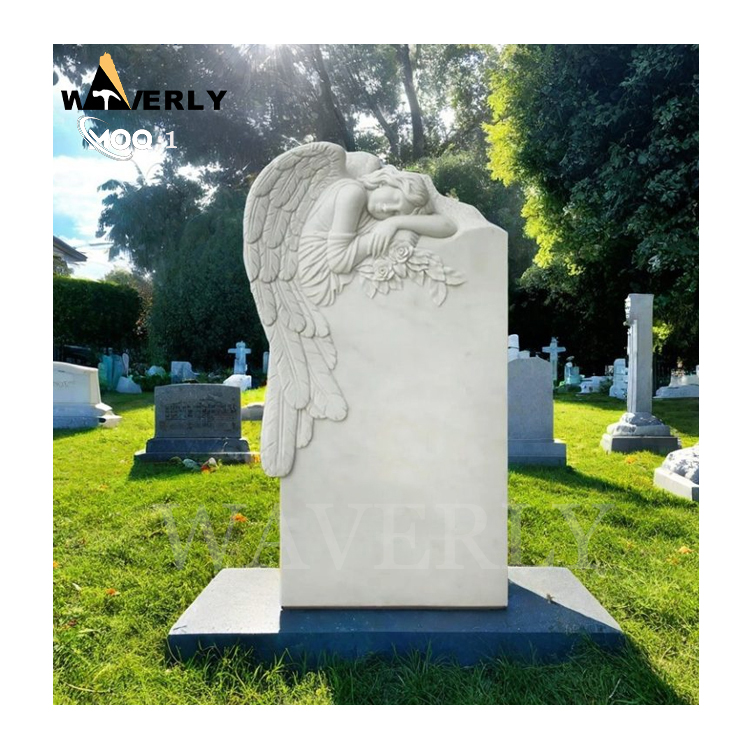 Hand Carved Cemetery Angel Statues Headstones  MF24-1217-2