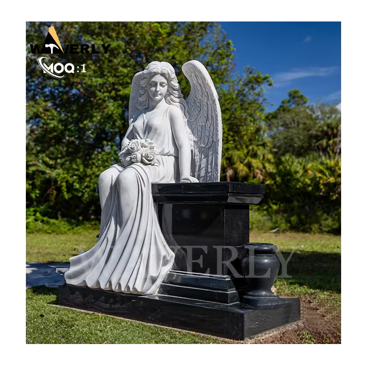 Marble Cemetery Angel Statues  MF24-1217-3