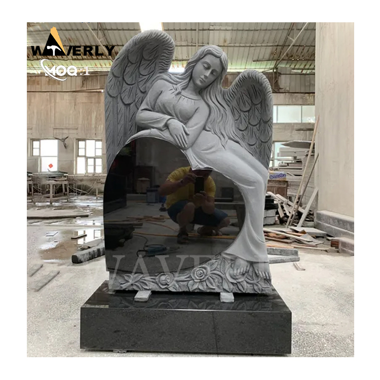 Granite Monument With Angel Tombstones And Monuments Heart Gravestone MF24-1218-8