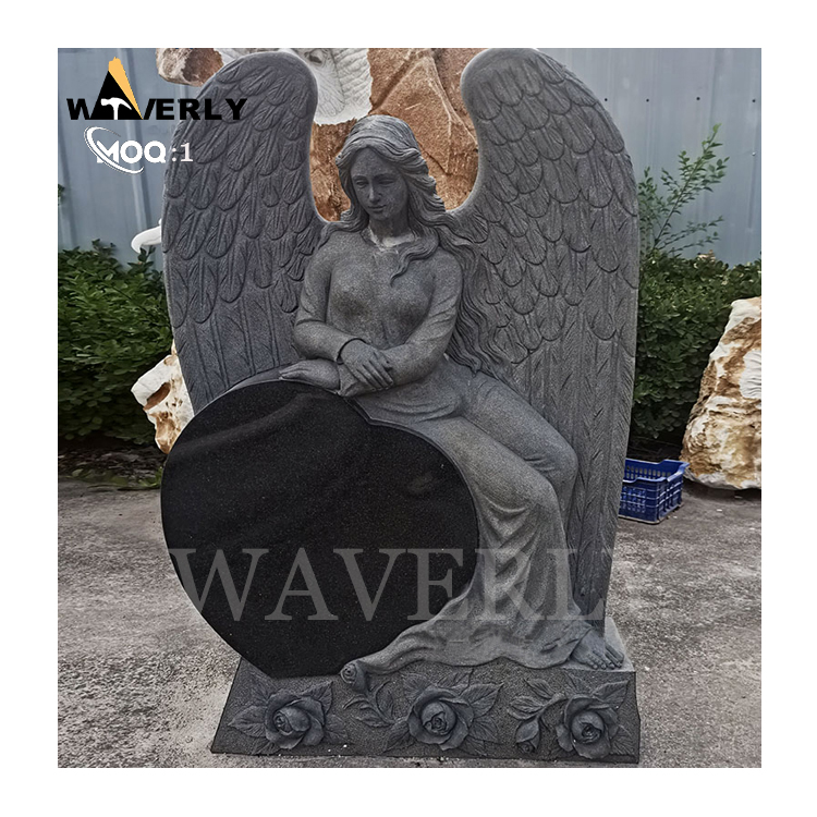 Granite Monument With Angel Tombstones And Monuments Heart Gravestone MF24-1218-8