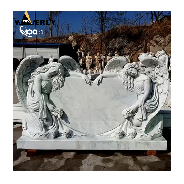 Granite Monument With Angel Tombstones And Monuments Heart Gravestone MF24-1218-8