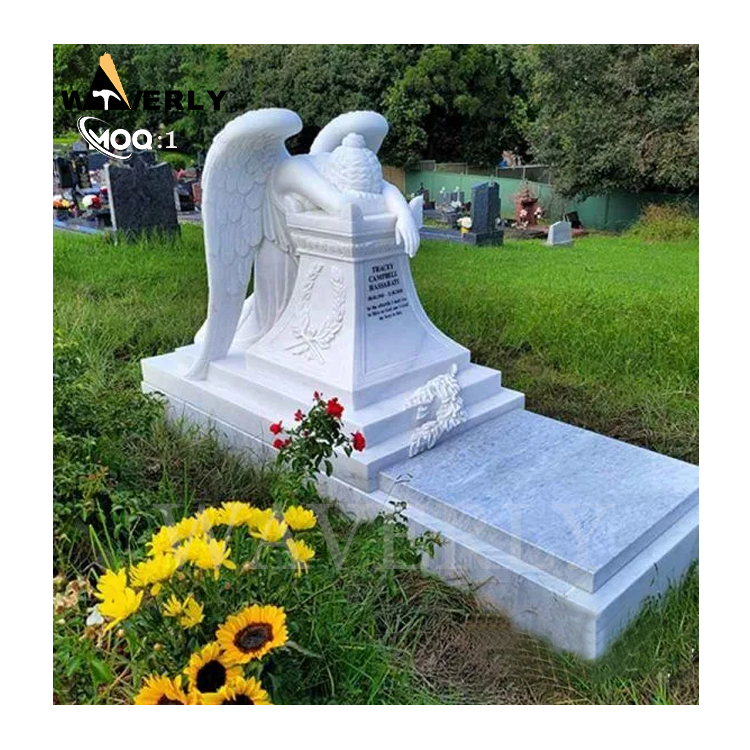 Hand Carved Granite Weeping Angels Headstones MF24-1218-8