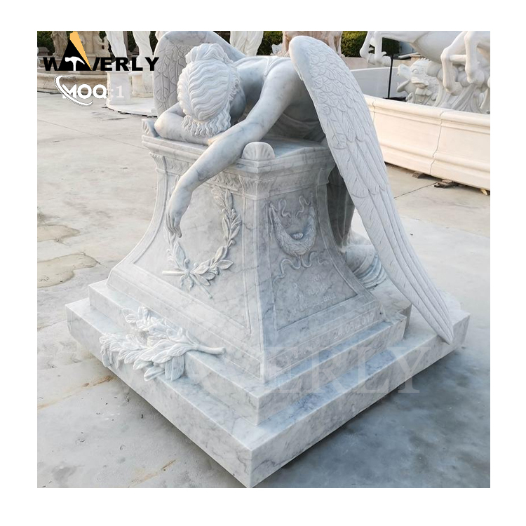 Hand Carved Granite Weeping Angels Headstones MF24-1218-8