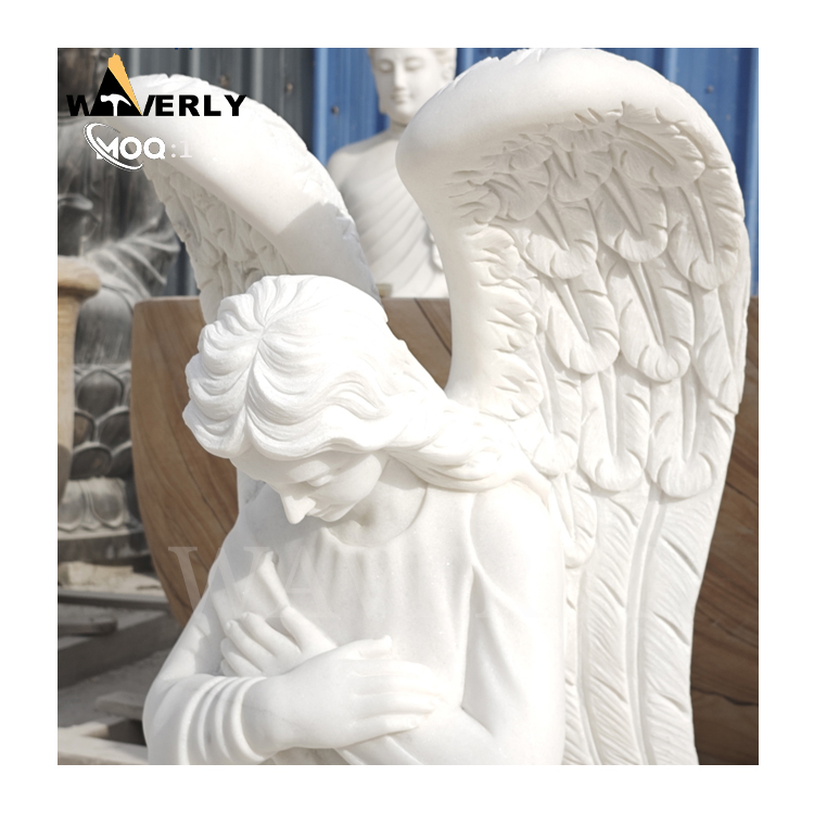 Outdoor Praying Angel Marble Statue Sculpture MF25-1-13-2