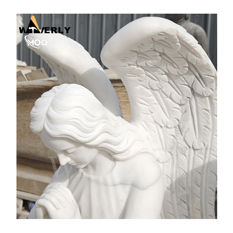 Outdoor Praying Angel Marble Statue Sculpture MF25-1-13-2