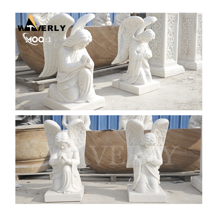 Outdoor Praying Angel Marble Statue Sculpture MF25-1-13-2