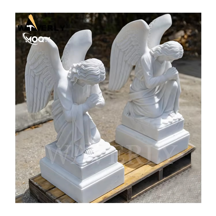 Outdoor Praying Angel Marble Statue Sculpture MF25-1-13-2