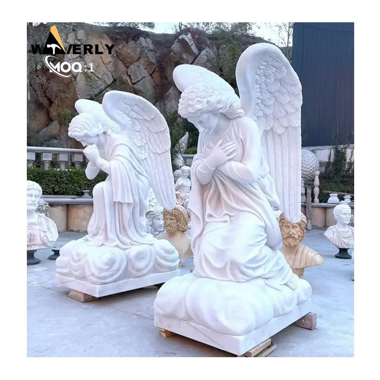 Outdoor Praying Angel Marble Statue Sculpture MF25-1-13-2